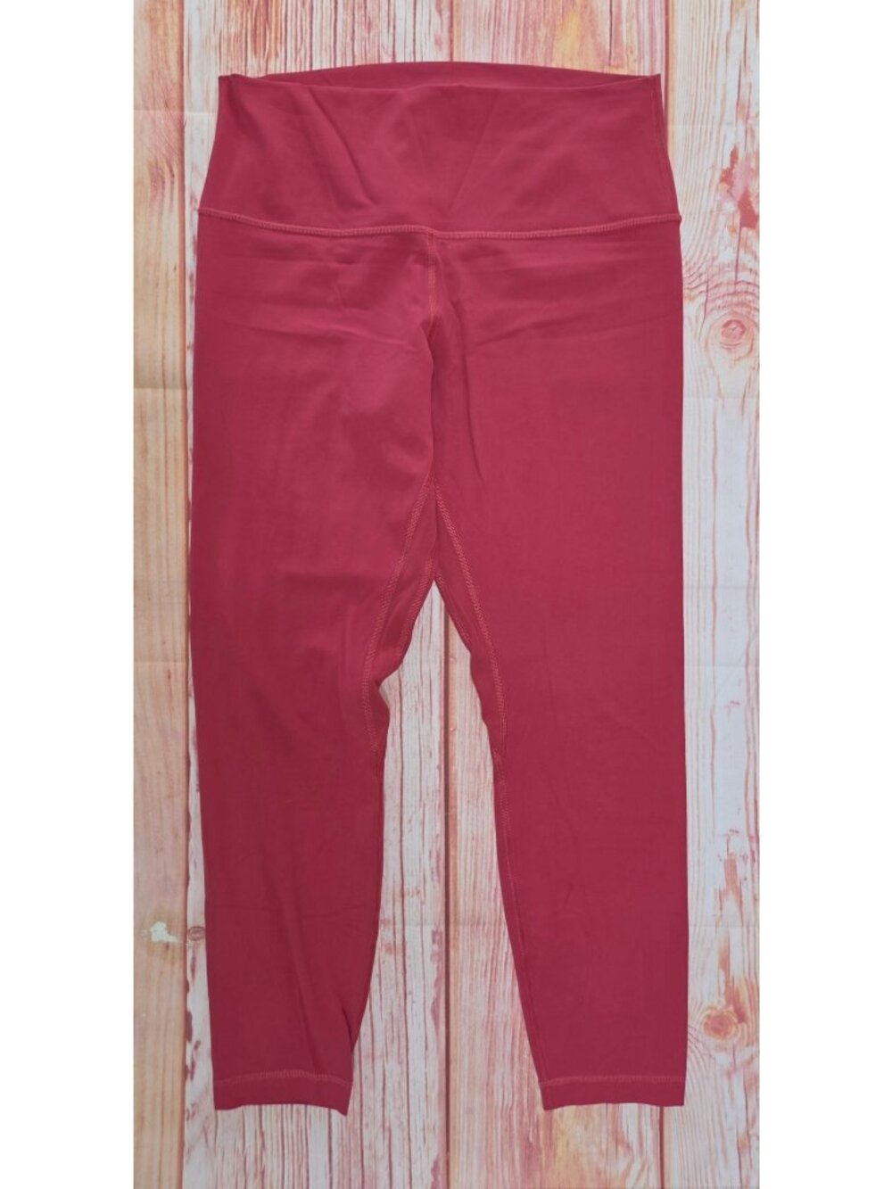 Lululemon High-Waisted Red Cropped Leggings Medium Yoga/Workout